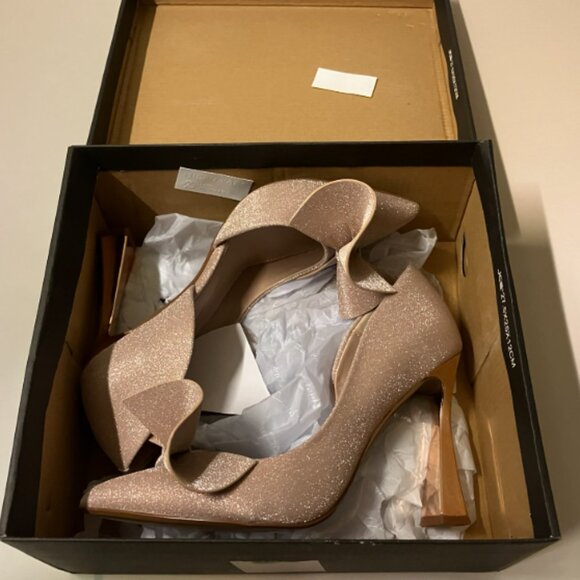 Betsy Johnson Nobble Heels Champagne 9.5 - Picture 5 of 14